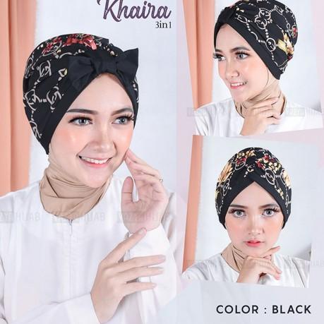[PRODUK BCTGA] KHAIRA Jilbab Turban Instan Motif Wanita Dewasa Langsung Pakai - Hijab Kerudung Turba
