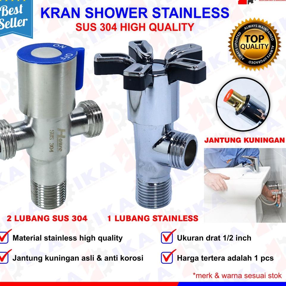 Promo banting--STOP KRAN CABANG TEE SUS 304 UNTUK KRAN SHOWER TOILET CLOSET JET SHOWER / SAMBUNGAN K
