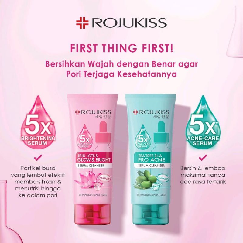 ❤️ Griya Kosmetik Tuban ❤️ Rojukiss Facial Wash Serum Cleanser
