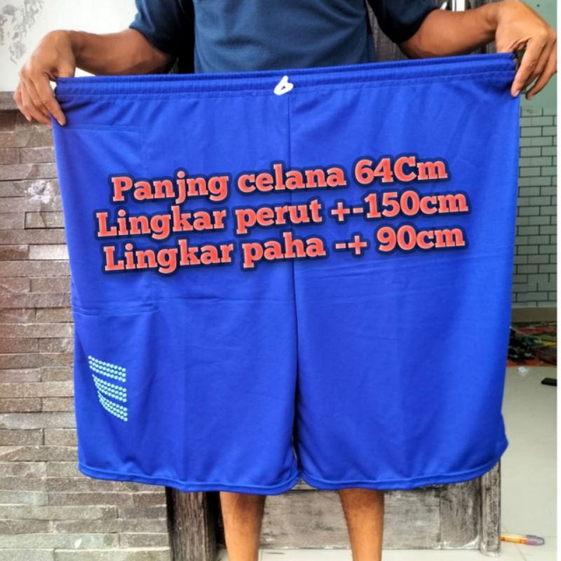 CELANA PENDEK PRIA JUMBO POLOS / CELANA KOLOR BIG SIZE 2XL 5XL UP TO 150KG