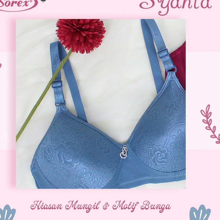 Big Sale Sorex Bra Tanpa Kawat Busa Cup 3/4 Kait 2 Setara Cup A-B Bra Syahla Harian BH 33464
