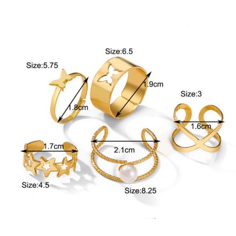 cincin set 5 pcs adjustable