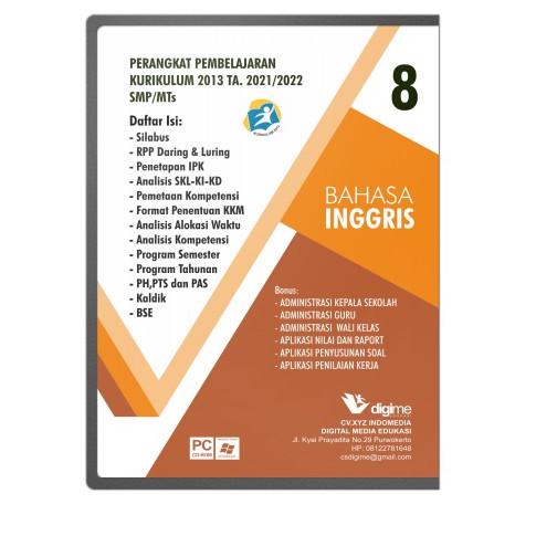KIRIM HARI INI CD PERANGKAT MODUL AJAR / RPP KUMER BAHASA INGGRIS KLS 7 SMP/MTs dan K13 KLS 8,9 TA. 