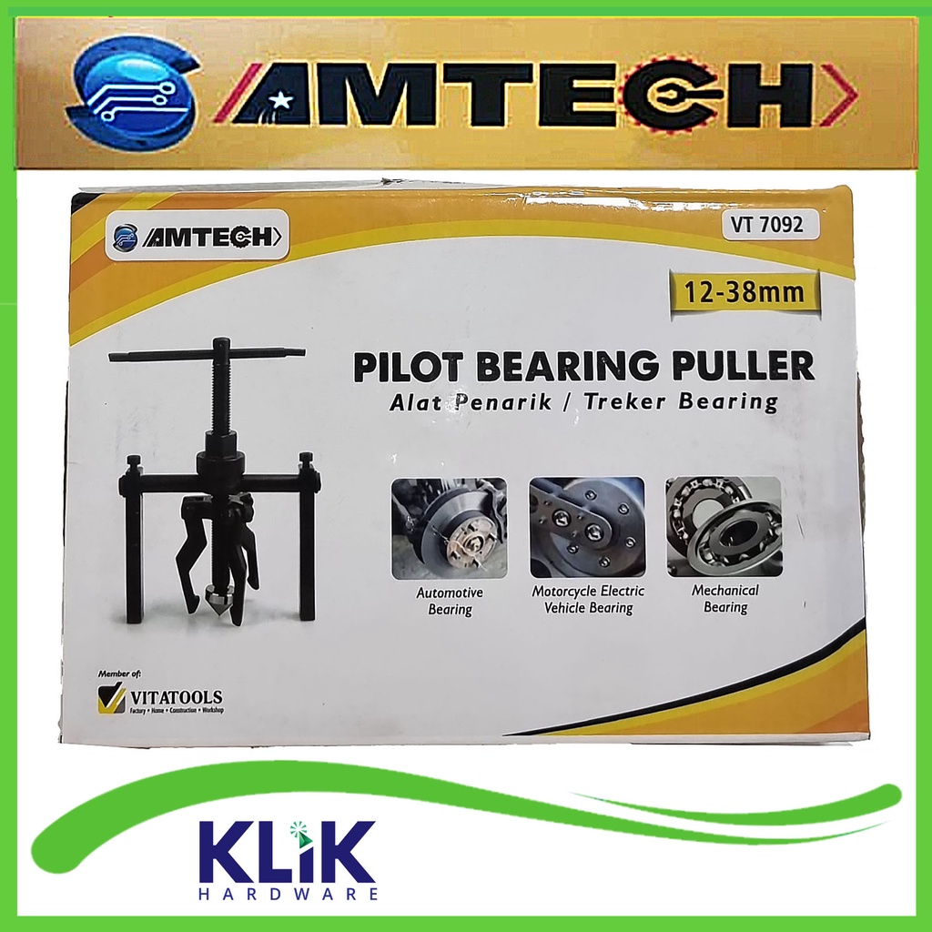 Amtech ORIGINAL Treker Pilot Bearing Puller Box PVC - Alat Pembuka Bearing Dalam