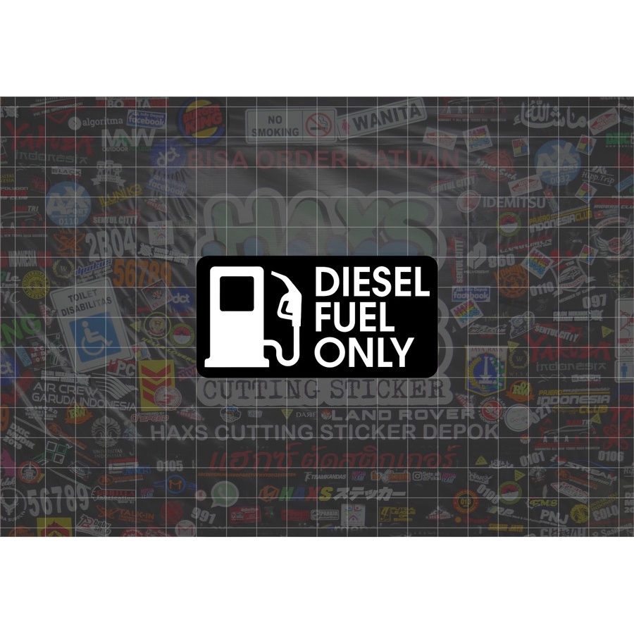 Cutting Sticker Diesel Fuel Only 8 Cm Untuk Mobil