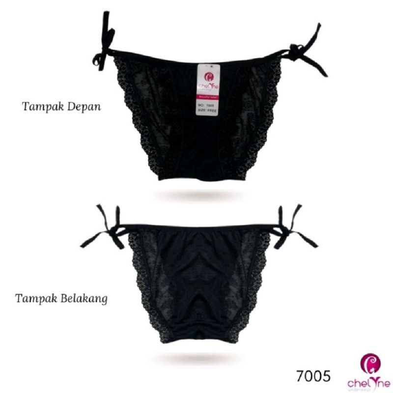 EVARIEN - Gstring 7005 Hitam Celana Dalam Seksi Lingerie Tali Ikat Samping CD Sexy