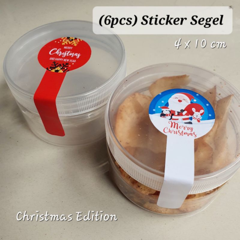

(6pcs) Sticker Segel Toples Edisi Natal - Gift Stickers 4x10cm