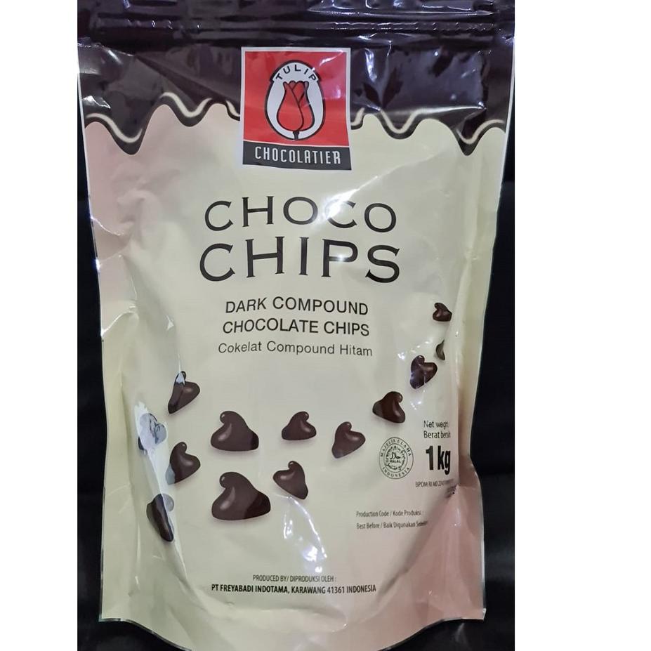 

Trcr8R2d--TULIP DARK COMPOUND CHOCO CHIPS / COKLAT COMPOUND HITAM 1 KG