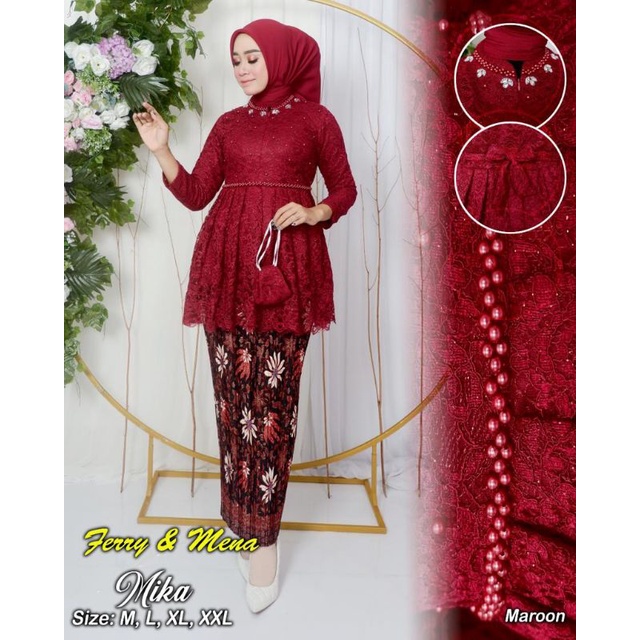 TUNIK MIKHA // BAHAN BRUKAT MIX PAYET MUTIARA // By Ferry Mena