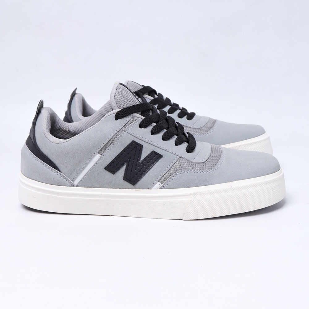 SEPATU PRIA SKATEBOARDING SNEAKERS CASUAL KETS SPORT PREMIUM IMPORT BNIB ABU HITAM