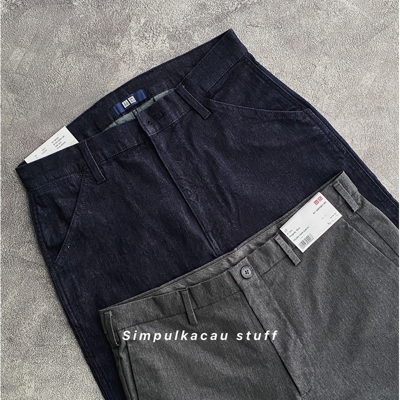 uniqlo long pants chinos grey