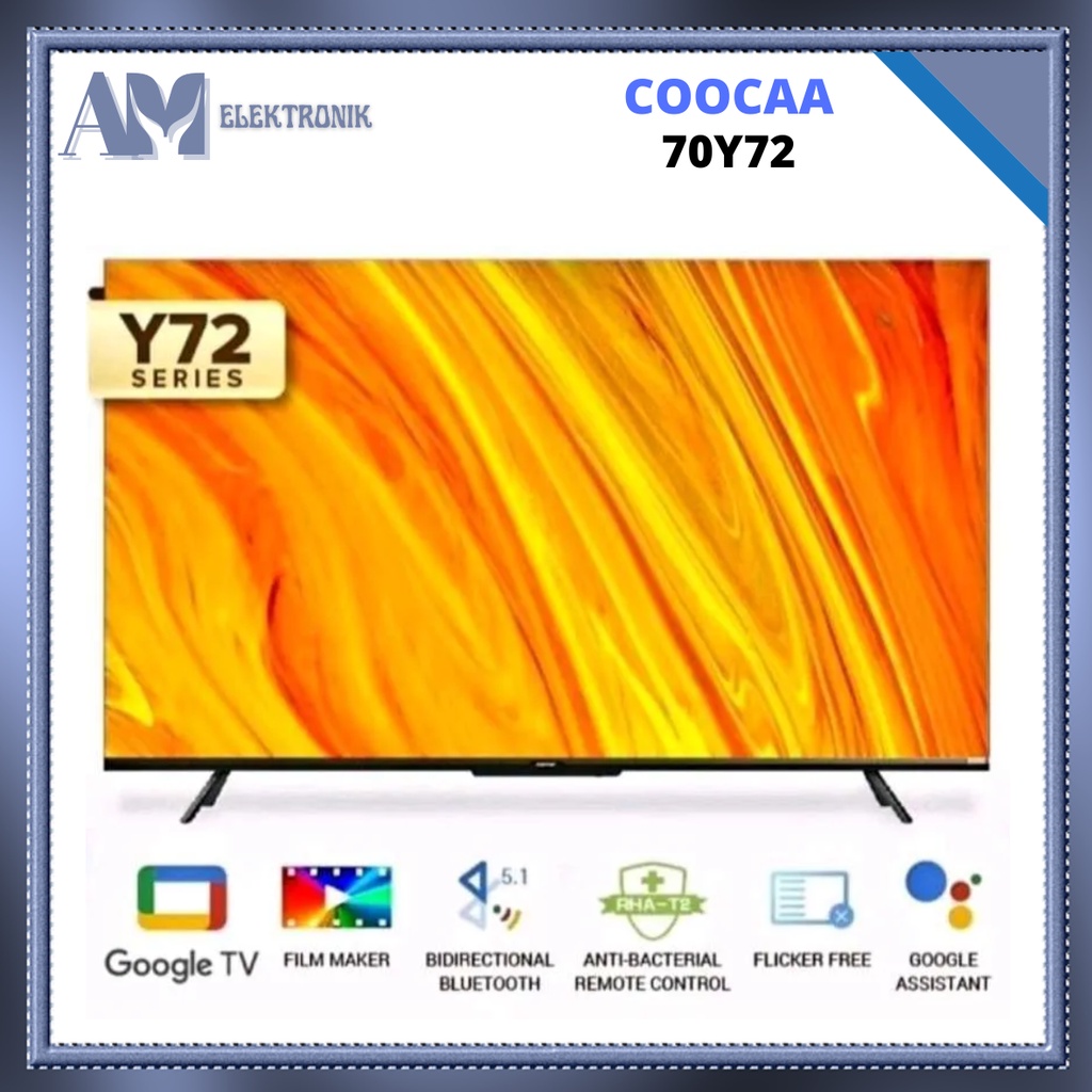TV LED COOCAA 70Y72 / 70 INCH LED SMART GOOGLE 4K UHD