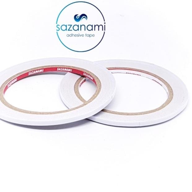 

Hot - 1 PACK DOUBLE TAPE 6MM x 12 METER DOUBLETAPE KERTAS PUTIH SAZANAMI ISI 48ROLL 정