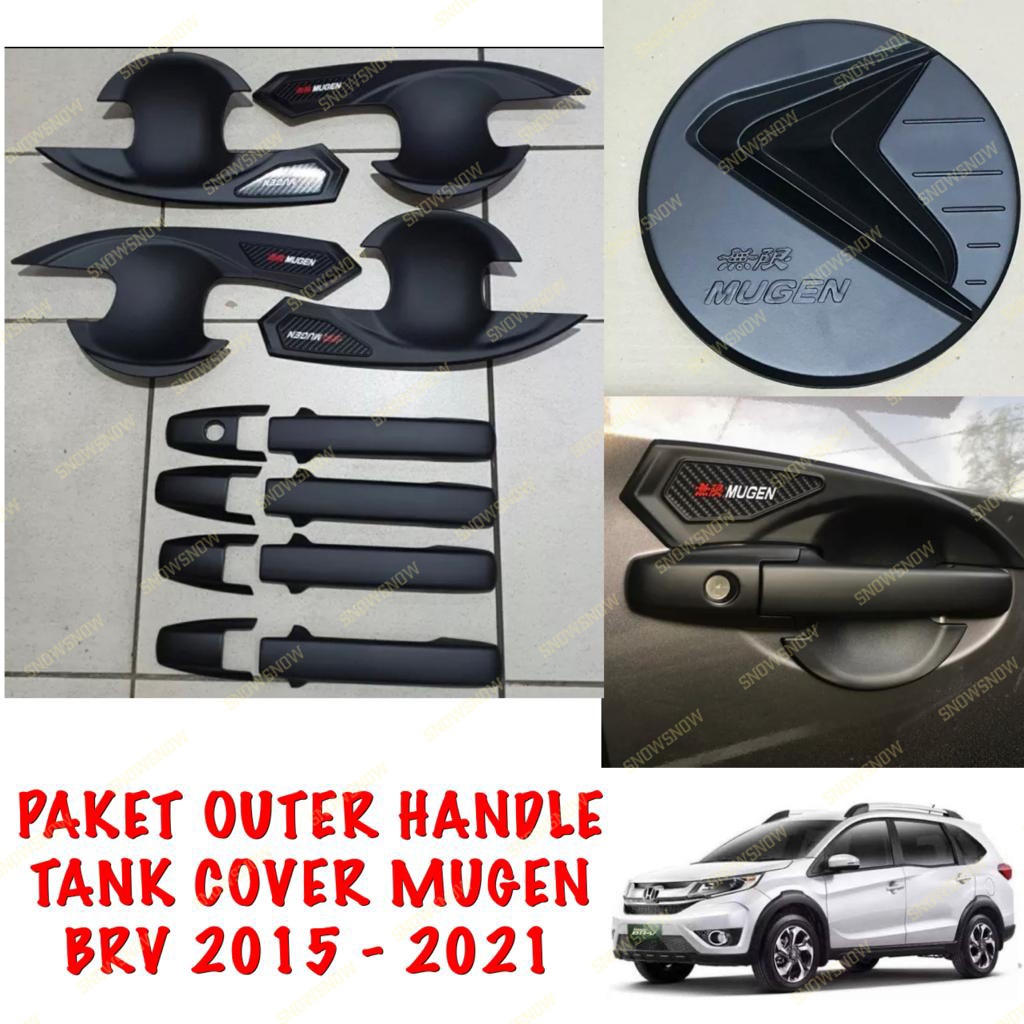 Paket Outer Handle Tank Cover BRV Mugen 2016 2021 Hitam