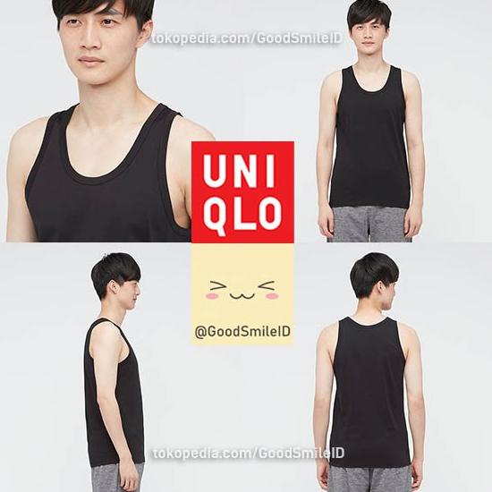 MEN Tank Top Katun Kaos Dalam Pria Singlet AIRism Dalaman Cowok JASTIP SALE UNIQLO (KODE F4946)