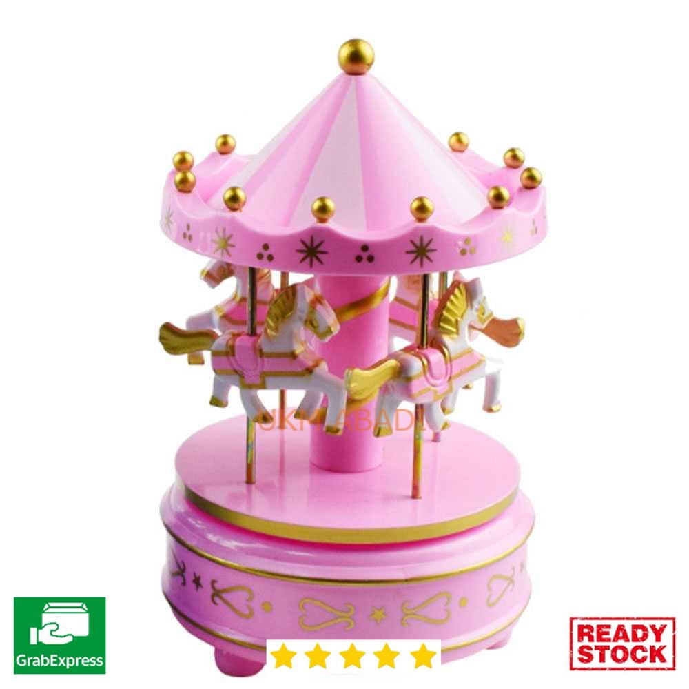 Mainan Kotak Musik Merry Go Round Musical Box Carousel HD YYH