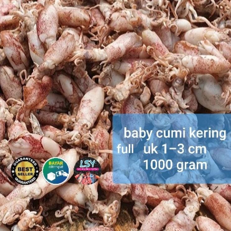 

Top banget--ikan asin baby cumi / cumi rebus kering full 1 kg