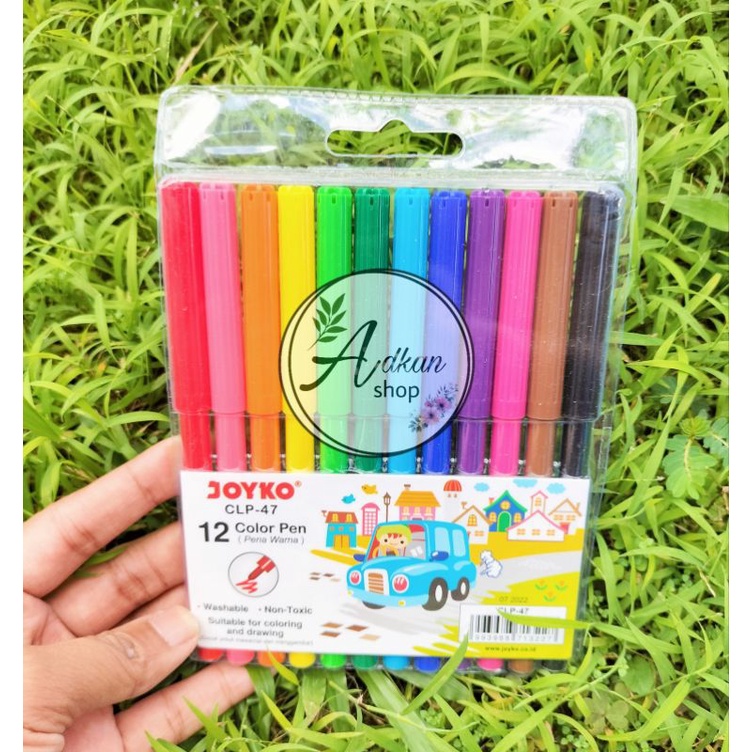 

Spidol Set Joyko 12 Warna/Color Brush Pen 12 Color Washable