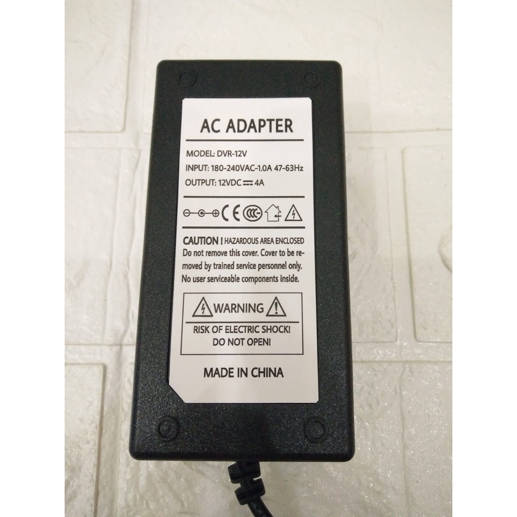 AC ADAPTER 12VDC 4A Model DVR-12V