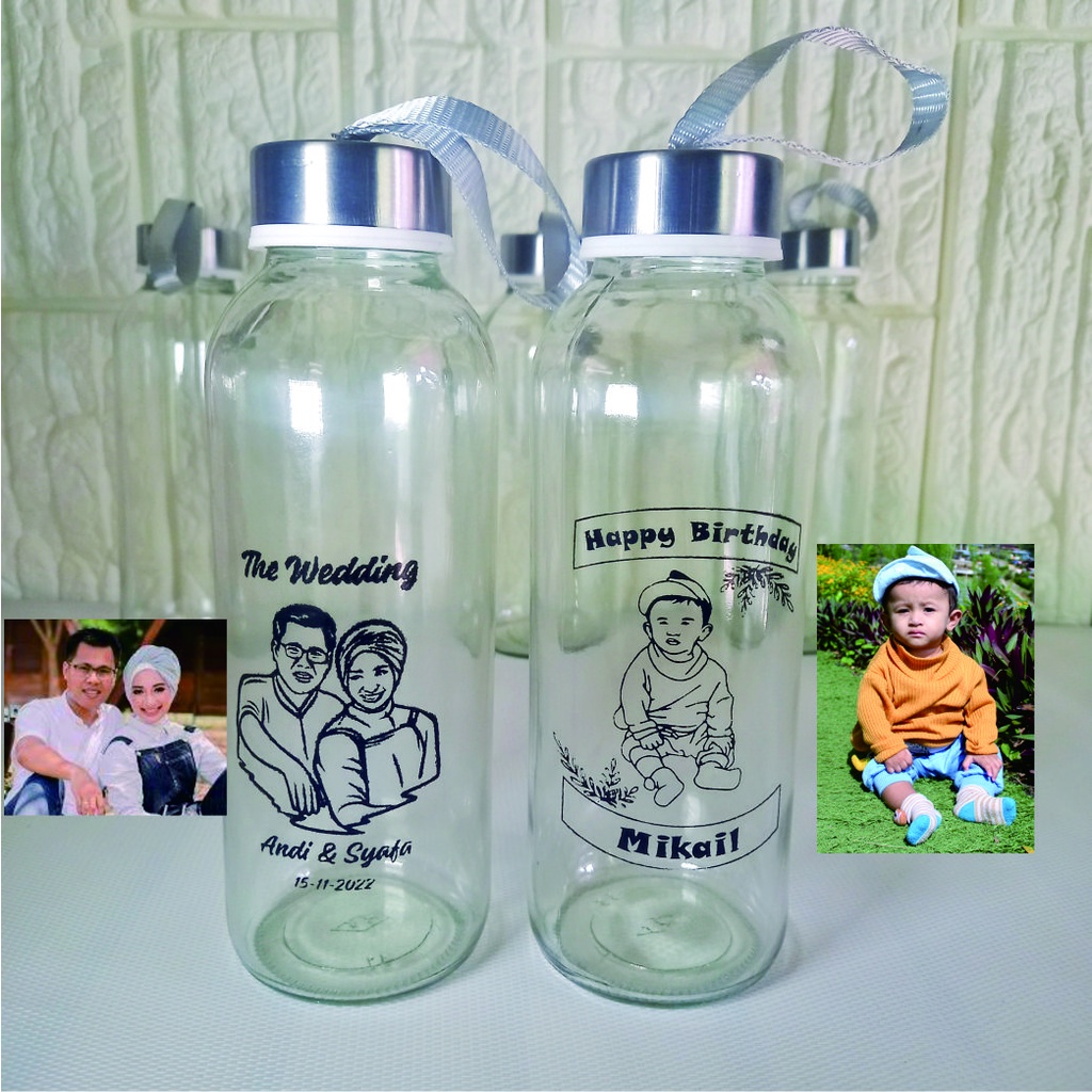 BOTOL KACA BENING, BOTOL SABLON, BOTOL SOUVENIR, TUMBLER KACA, TUMBLER SABLON, TUMBLER SOUVENIR