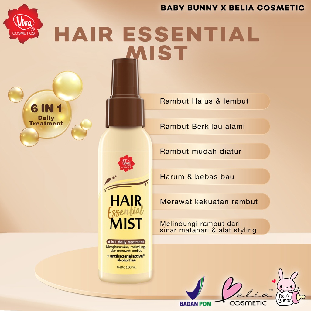❤ BELIA ❤ VIVA Hair Essential Mist 6 in 1 hair treatment | Perawatan Rambut | Hair Mist | BPOM