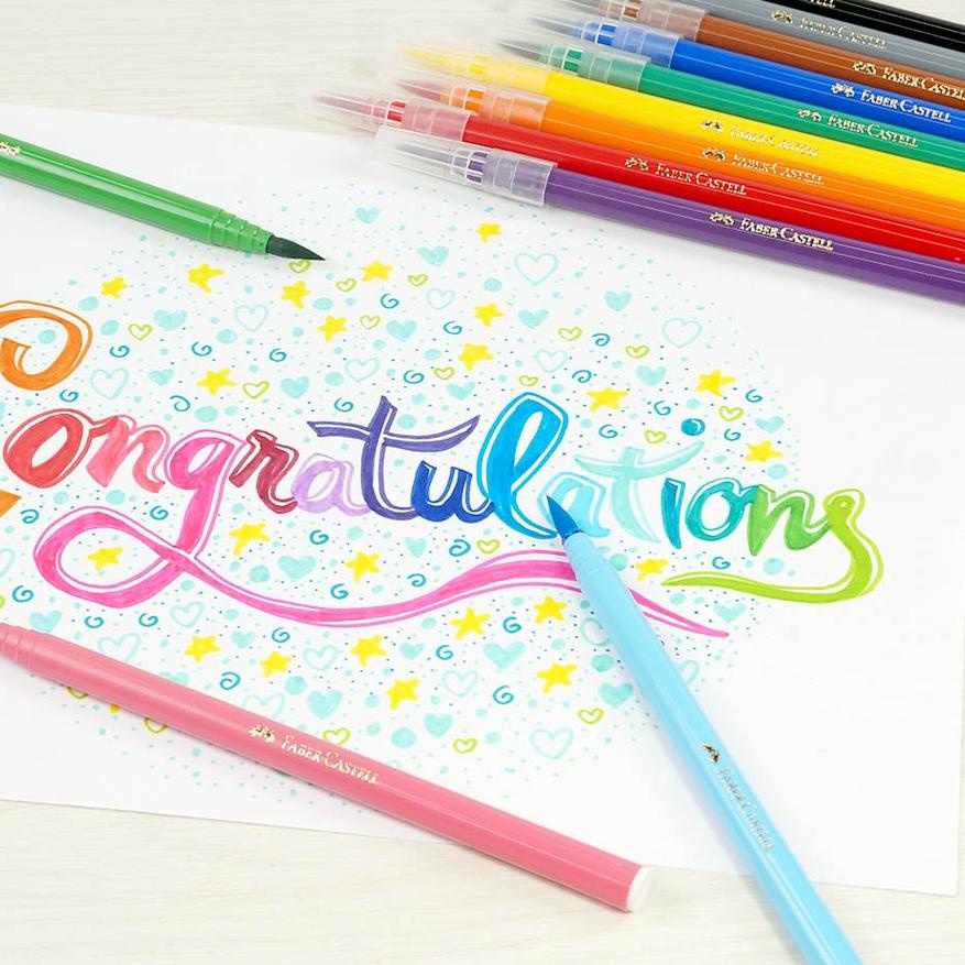 

Diskon✔️Faber-Castell Calligraphy Brush Pen Set 12|RA9