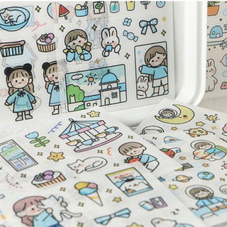 [Ecer] Korean Style Anne Momo Tumbler Sticker Botol Minum Viral Korea Anti Air 2D 3D Aesthetic Cute Girl Cute Boy Journal Diary Planner Scrapbook DIY Craft Case Hp