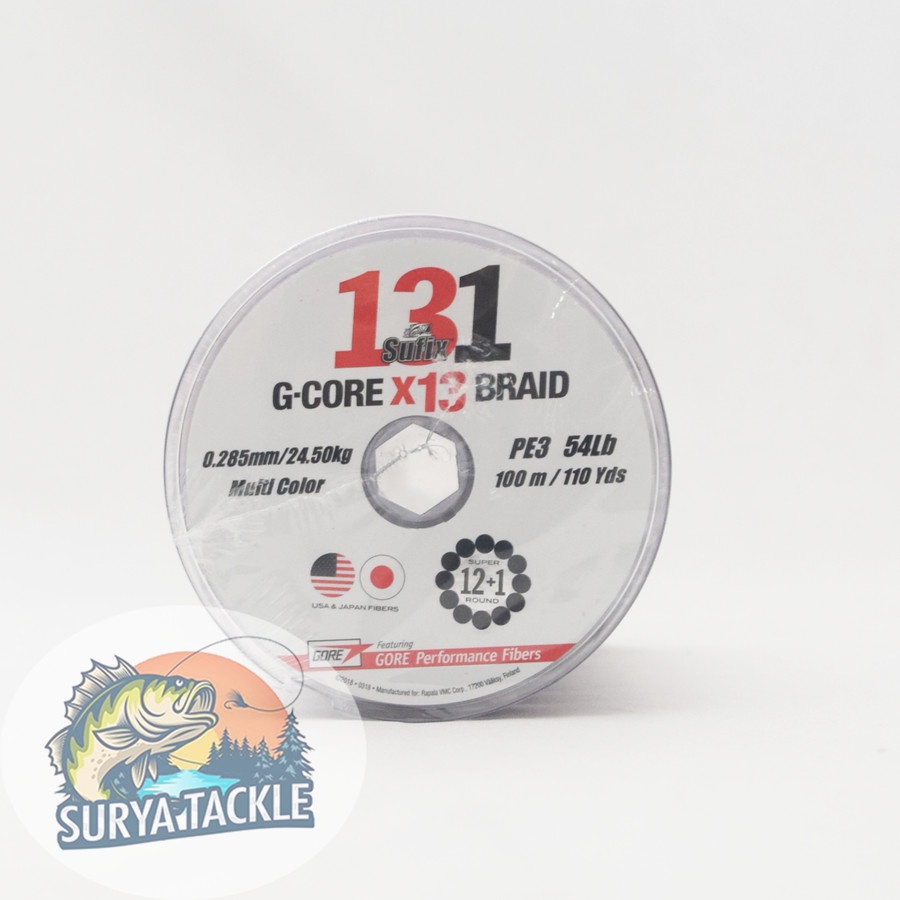 Senar Sufix 131 Braid PE 3 54lb 100 m/110 yds Multicolor