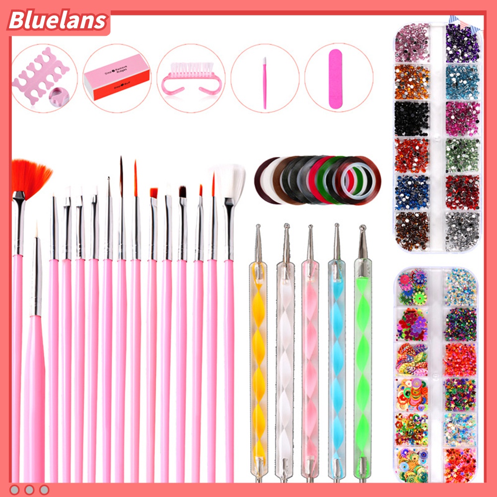 (In Stock) Kacamata Hitam Lensa Warna Warni ♡Set Alat Kikir Kuku DIY Untuk Nail Art