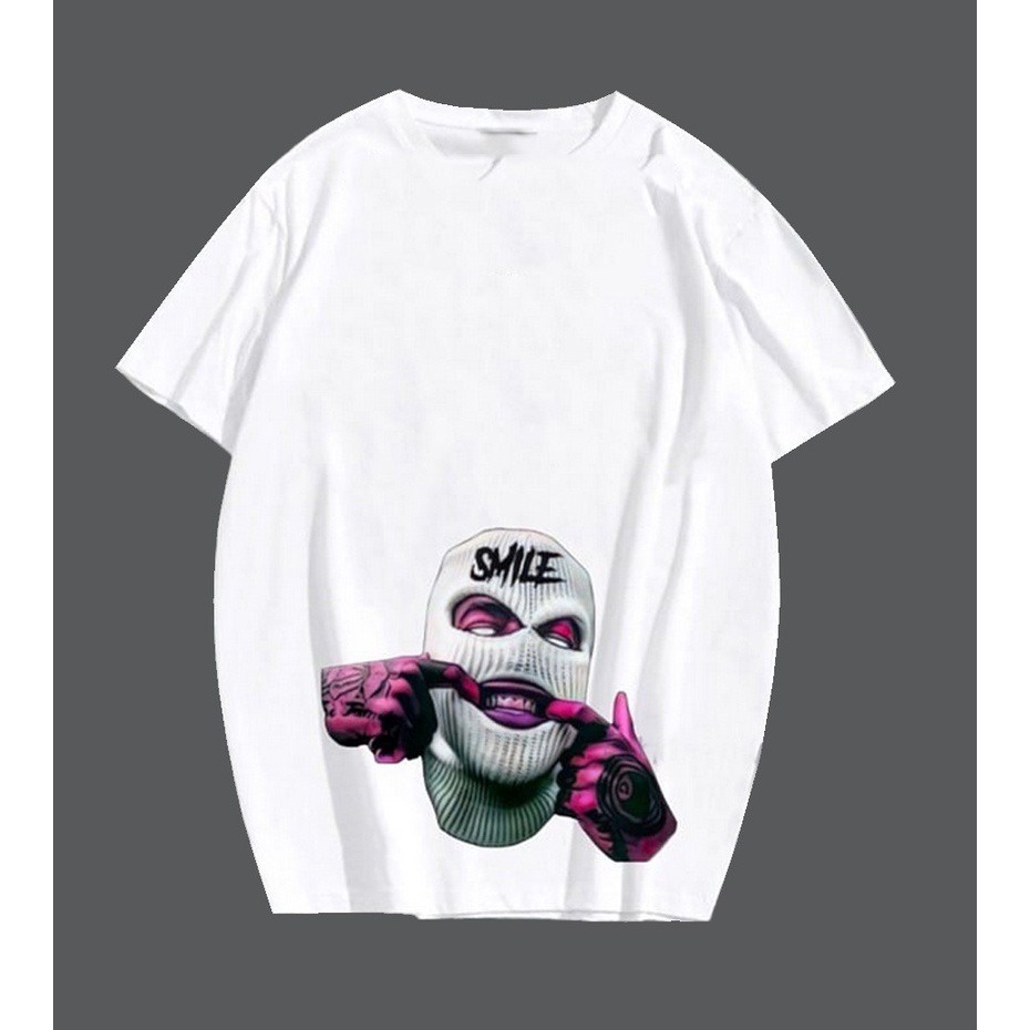 GSC - Baju KAOS OVERSIZE SMILE MASK Cotton 24s