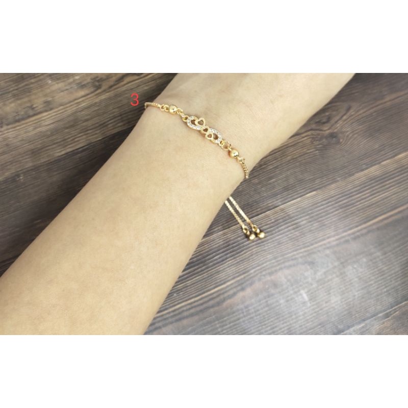 Fifi Fashion Gelang Serut Fashion Model Perhiasan Lapis Emas 18K G0013