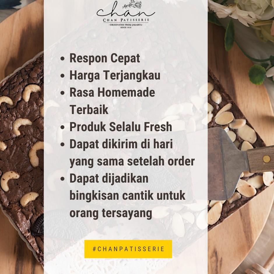 

Bisa COD [READY] Brownies Fudgy Dark Chocolate Chan Patisserie | Hampers Brownies 
