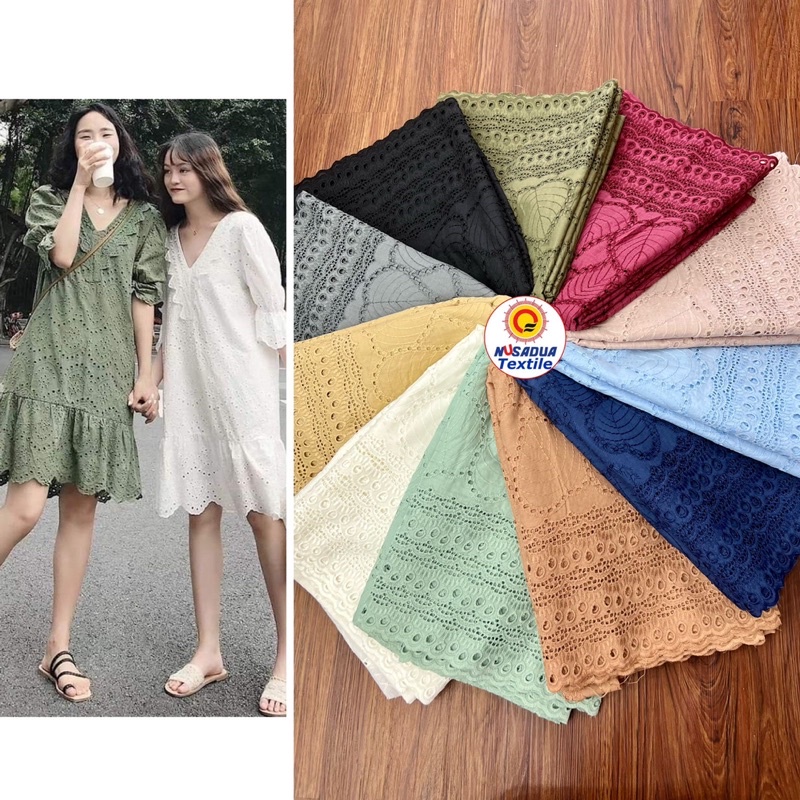 1/2 METER KAIN BORDIR // SABRINA EMBROIDERY COTTON // KATUN BORDIR MURAH