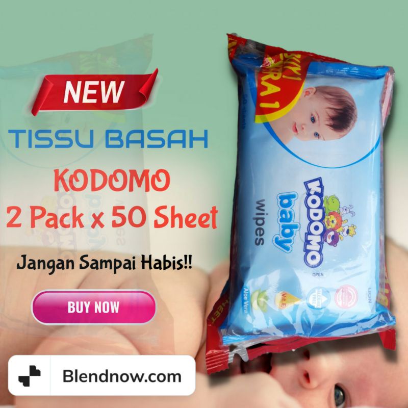 Tisu Basah KODOMO BABY WIPES Extra Beli 1 Gratis 1 Original Hemat