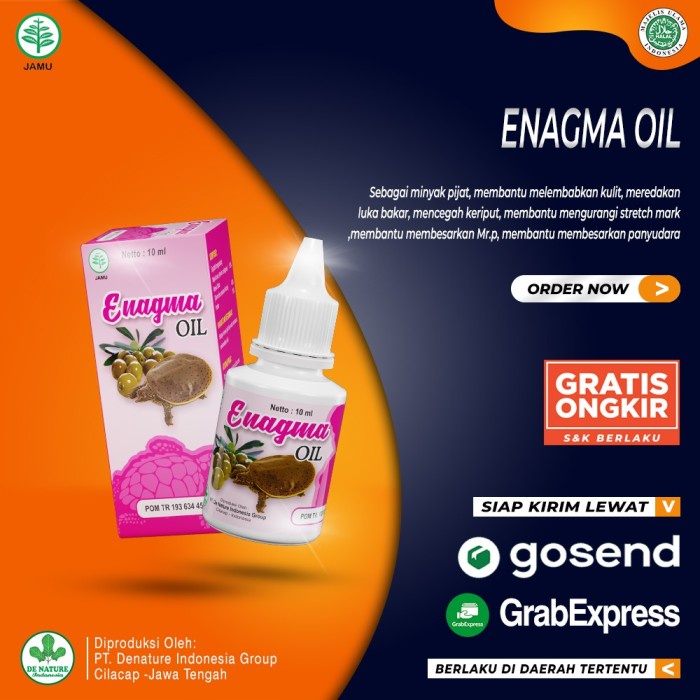 Obat pembesar alat pital kelamin pria mr p permanen cepat dan asli BPOM ampuh Enagma Denature Herbal
