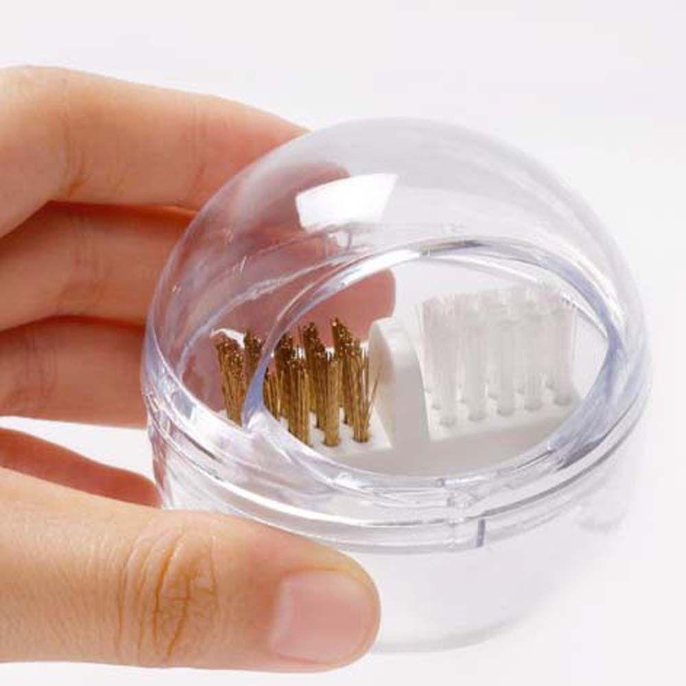 Mxbeauty Sikat Mata Bor Kuku Wanita Peralatan Nail Art Poles Kepala Sikat Lembut Keras Brush Pembersih Debu Case