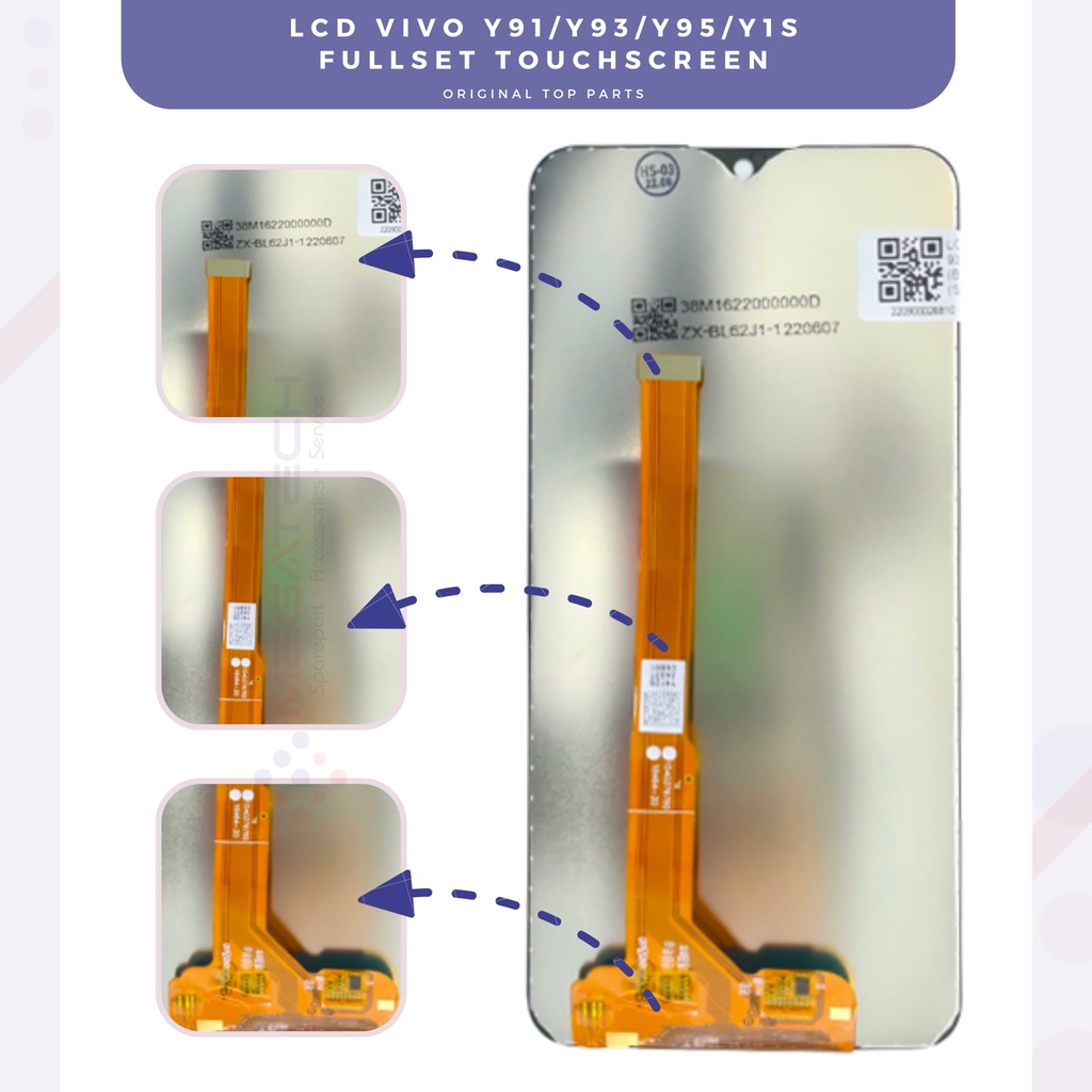 LCD Vivo Y91 / LCD Vivo Y91c / LCD Vivo Y93 / LCD Vivo Y95 / LCD Vivo Y1S  Fullset Touchscreen