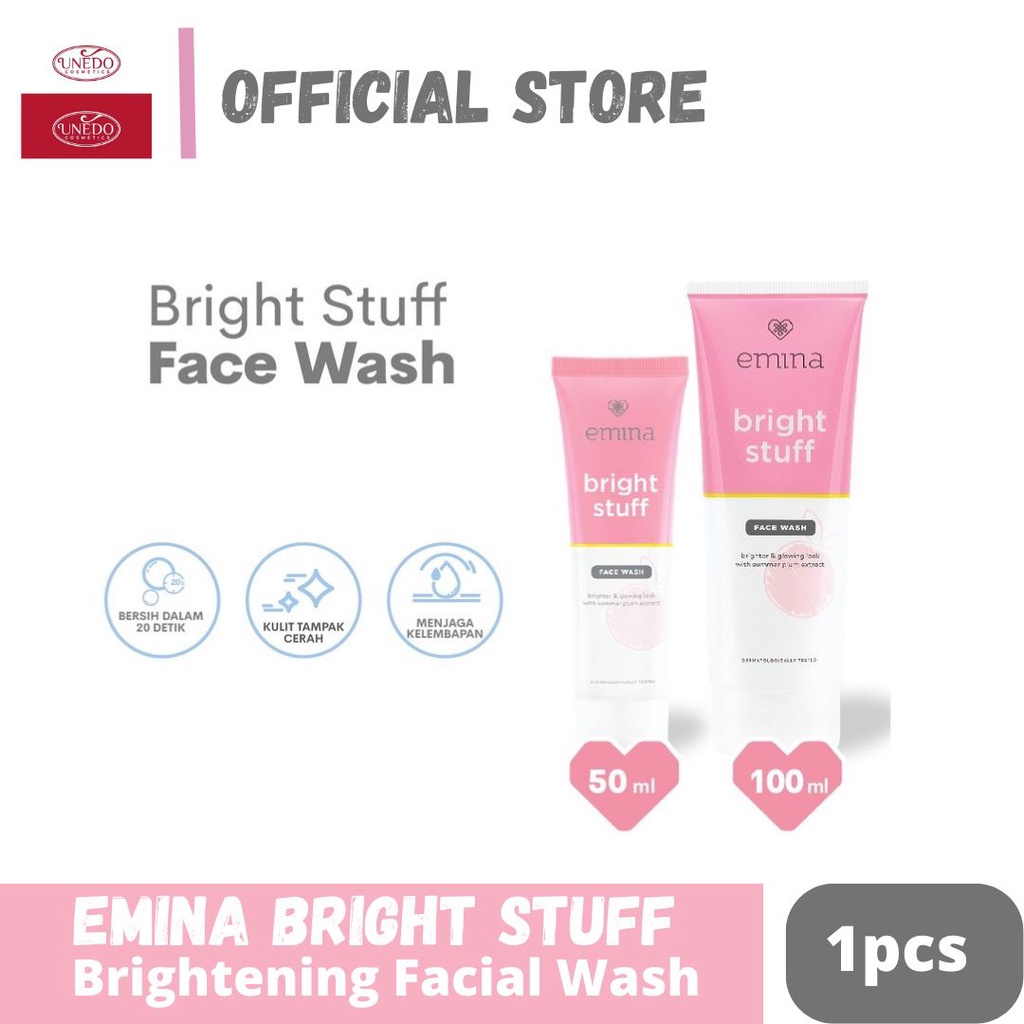 Emina Bight Stuff Face Wash-Saun Muka Cerah Glowing