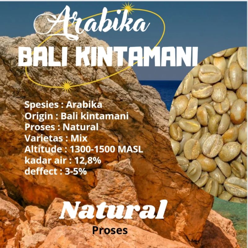 Green Bean / biji kopi Arabika Bali kintamani - natural 1kg