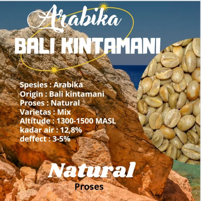 Jual Green Bean Biji Kopi Arabika Bali Kintamani Natural Kg