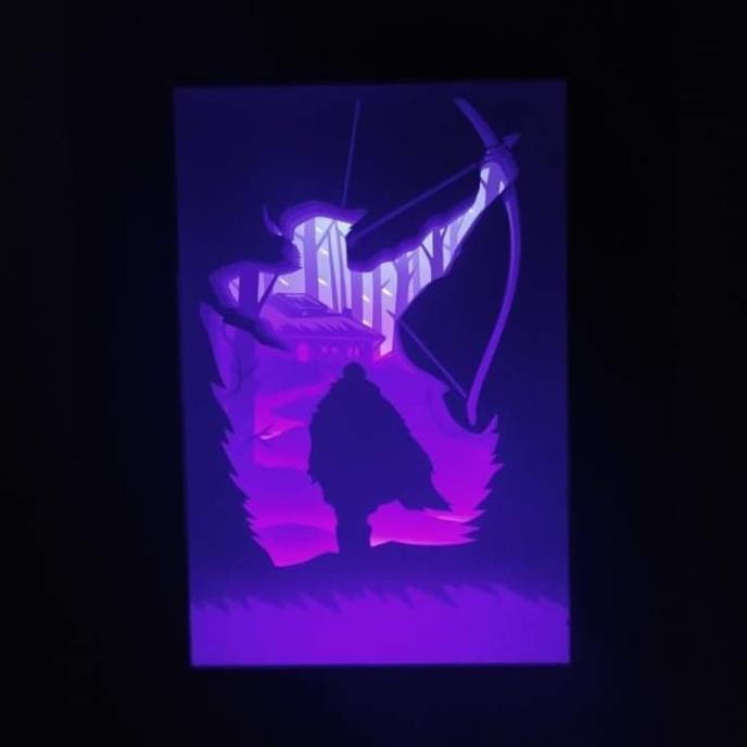 Game of Thrones Tarly Papercut Lightbox Light Box Lampu Tidur LED ready