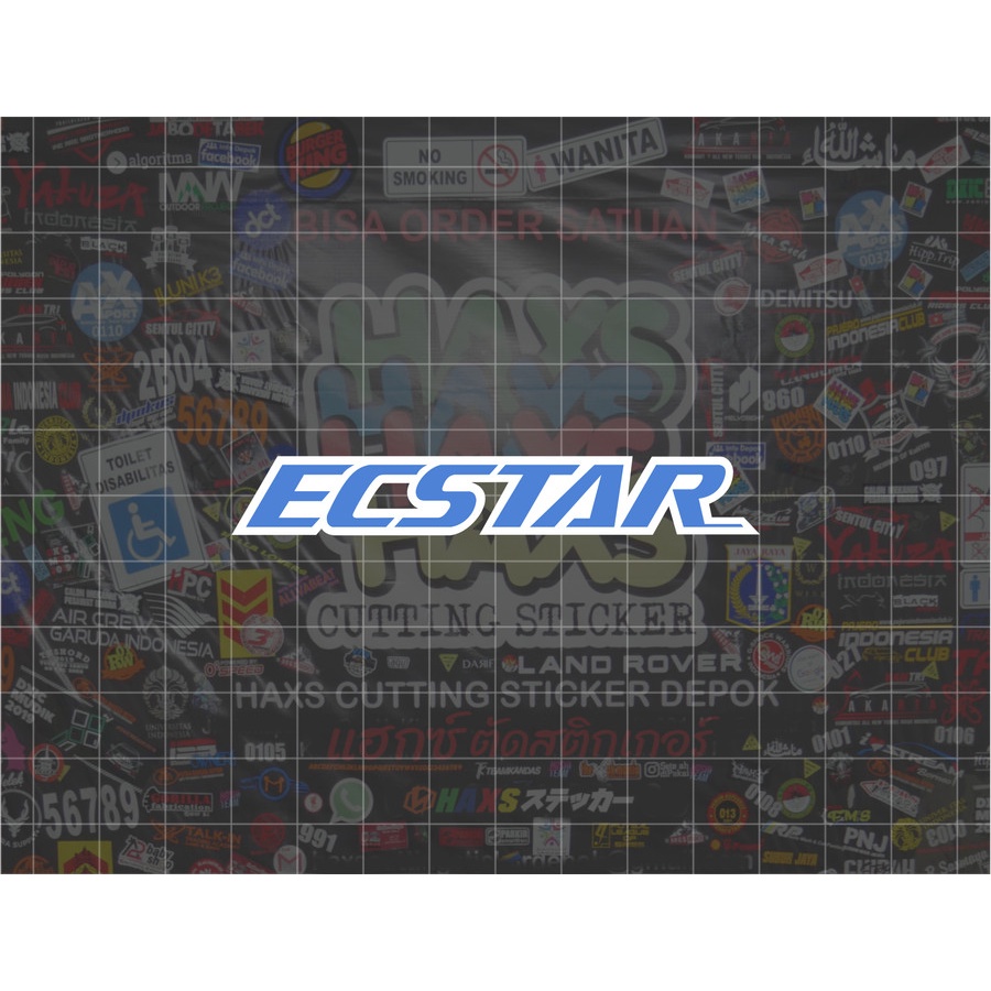 Cutting Sticker Ecstar Ukuran 8 Cm Untuk Motor Mobil