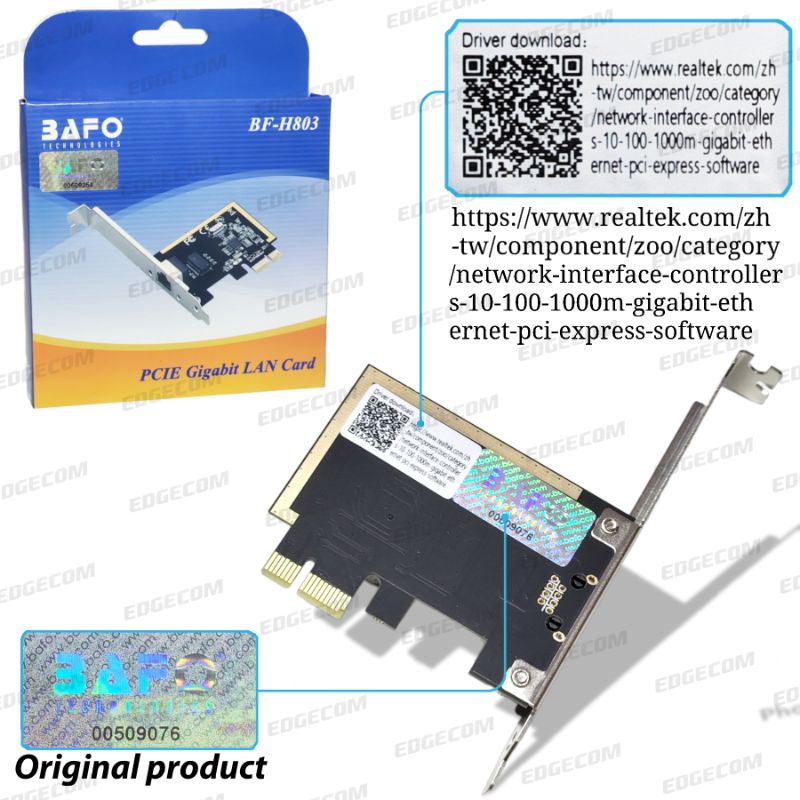 PCIE PCI EXPRESS Gigabit Lan Card 10/100/1000Mbps BF-H803 BAFO