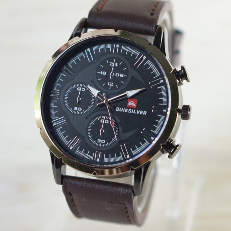 Barang Ori% DG JAM TANGAN PRIA CHRONO MURAH QS QUICKSILVER KULIT SPORT PREMIUM GROSIR MURAH NNO1
