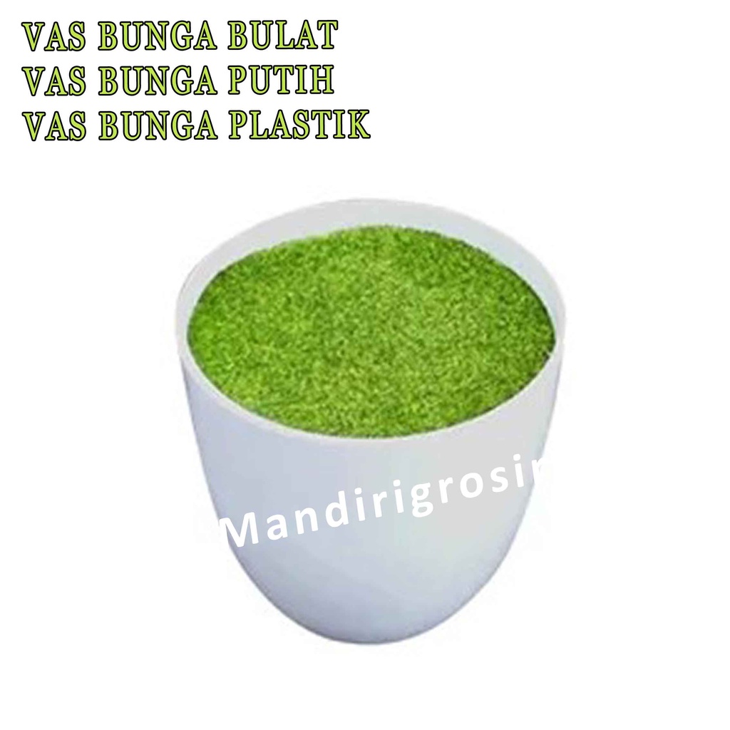 Pot Bunga * Vas Bunga Bulat * Vas Bunga Artificial Putih * Vas Bunga Plastik