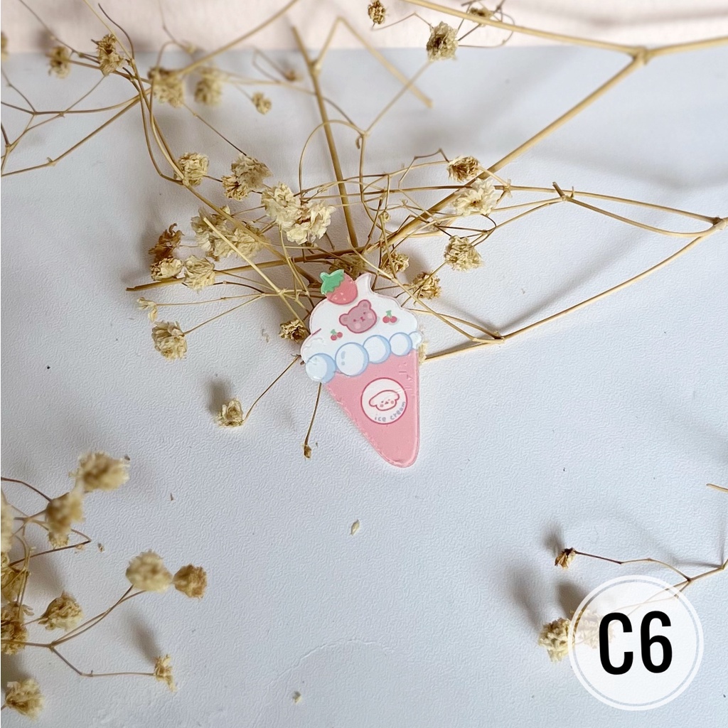 Mores Pin Akrilik Lucu Aksesoris Seri C (Animal) untuk Tas Cute Pin Brooch Pin Bros Acrylic Korean Style