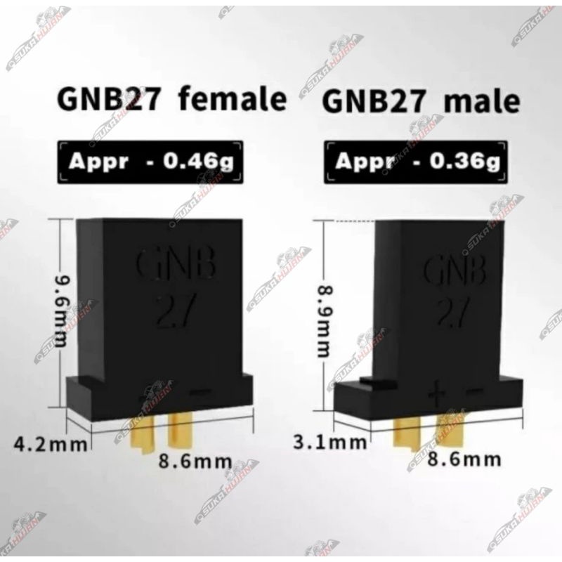 GNB27 Connector Male Female Gaoneng GNB Lipo Connector