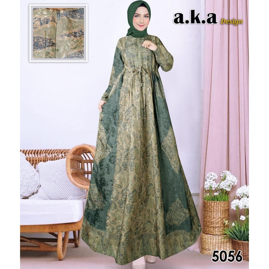 Ready gamis semi sutra alsize//gamis viskos//baju batik viskos//gamis batik premium//gamis lebaran//gamis kondangan