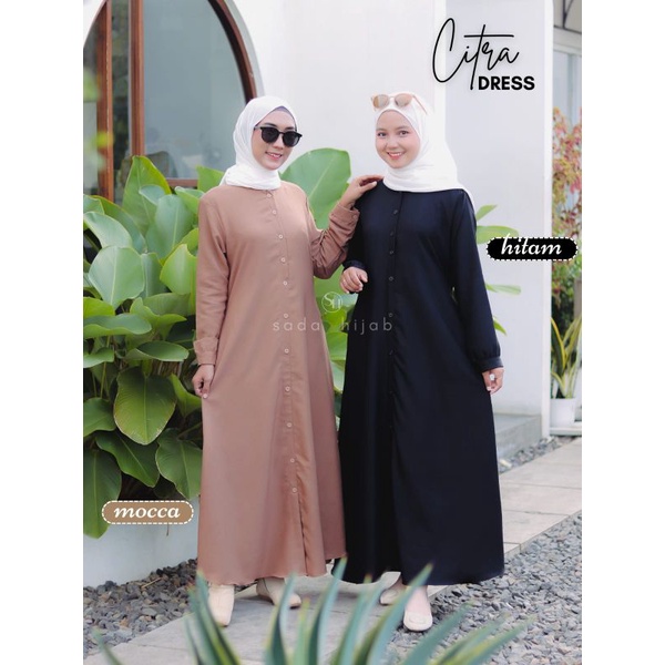 Gamis Citra Dress by Sada Hijab SH | bahan shakilla | busui friendly