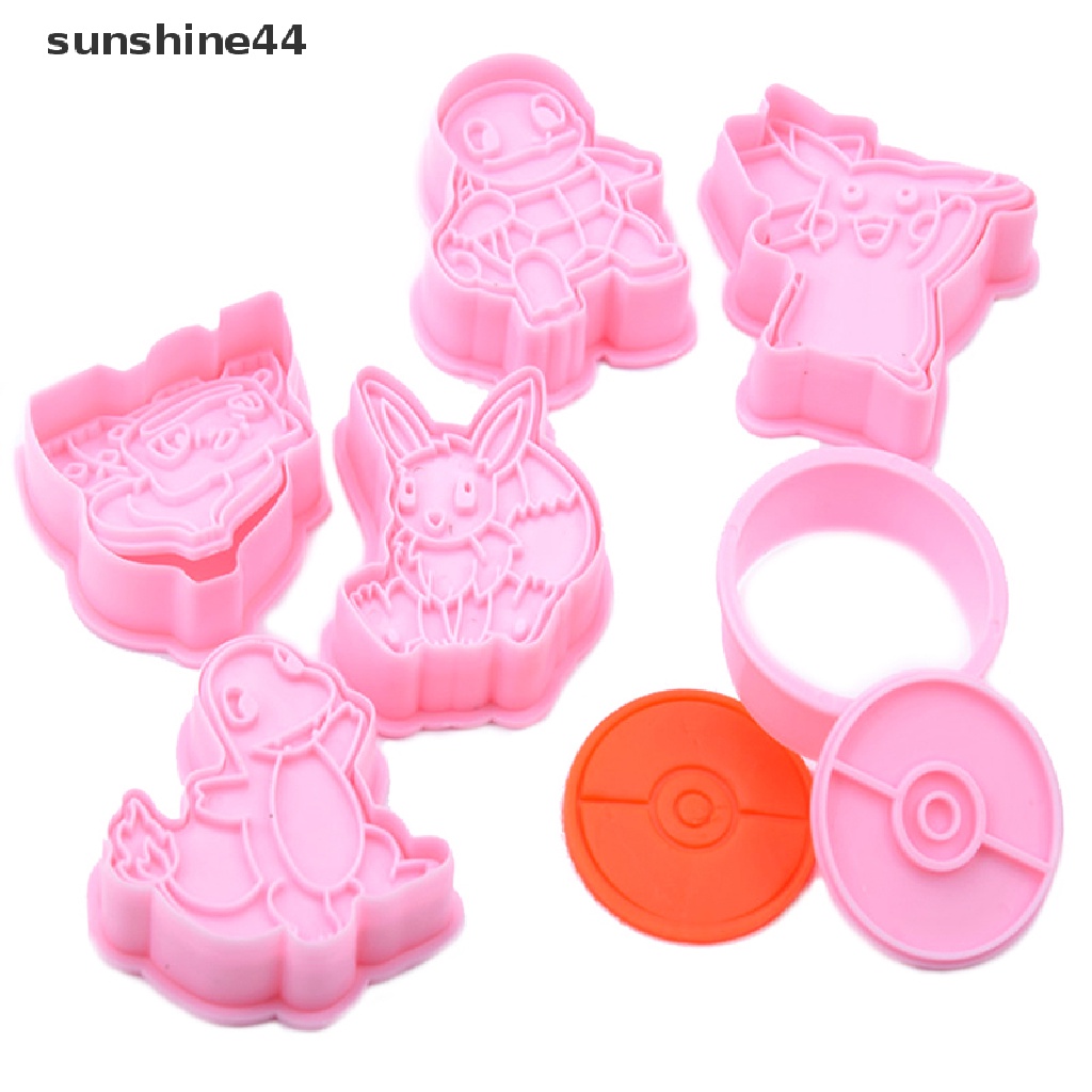 Sunshine 6 set Cetakan Biskuit / Kue Bentuk Kartun elf Bahan Plastik